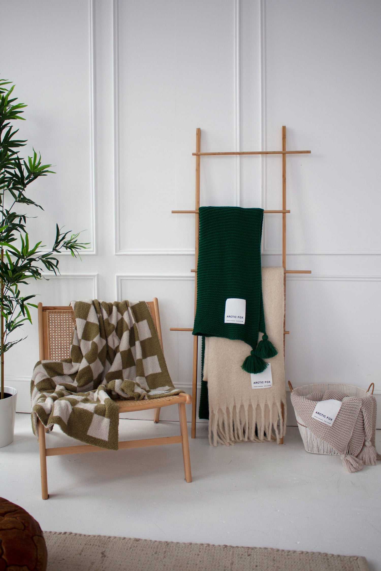 Reykjavik-pläd i Pebble Beige | Arctic Fox &amp; Co.