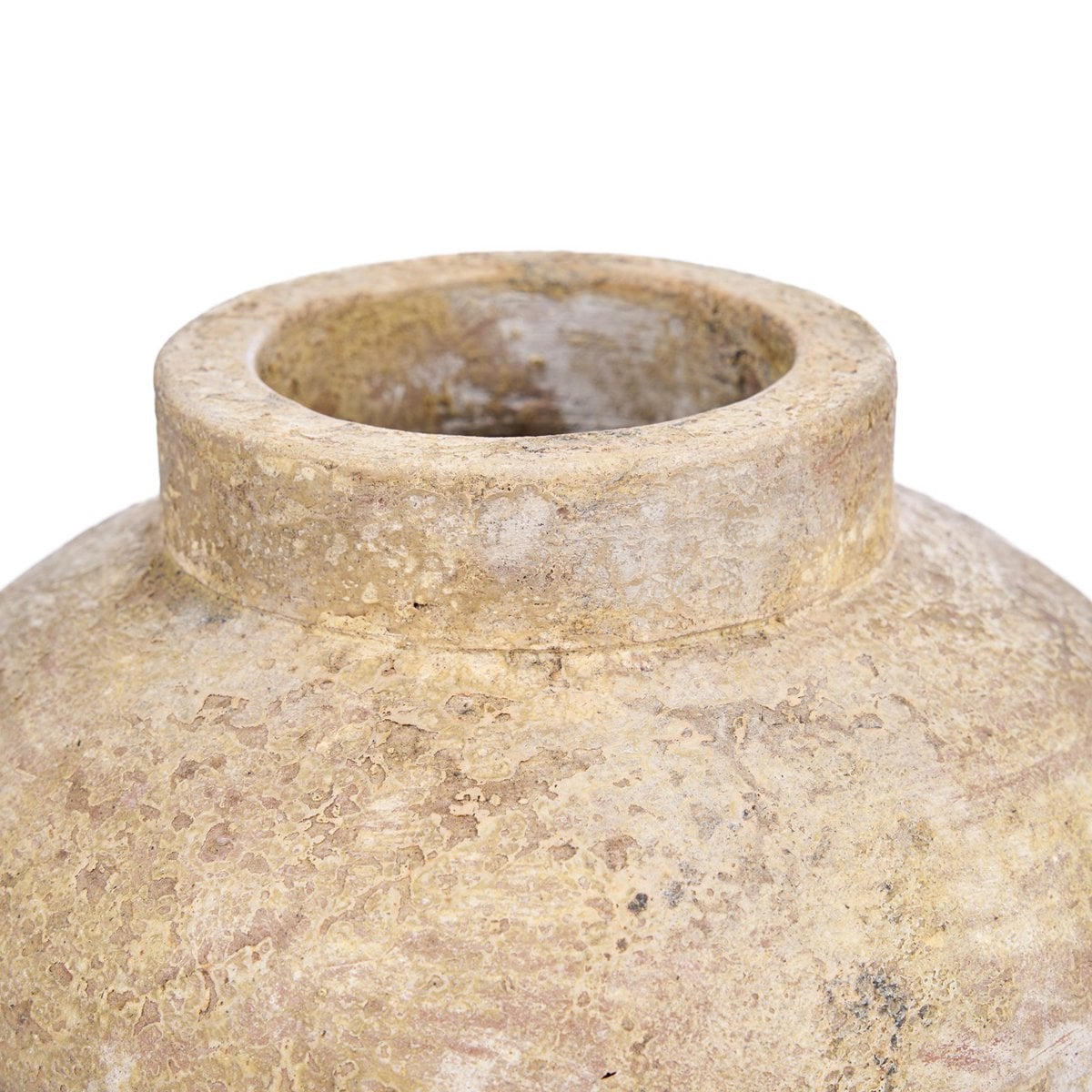 Beige handgjord terrakottavas – Keramikvas 30 cm | Bazar Bizar
