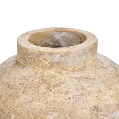Beige handgjord terrakottavas – Keramikvas 30 cm | Bazar Bizar