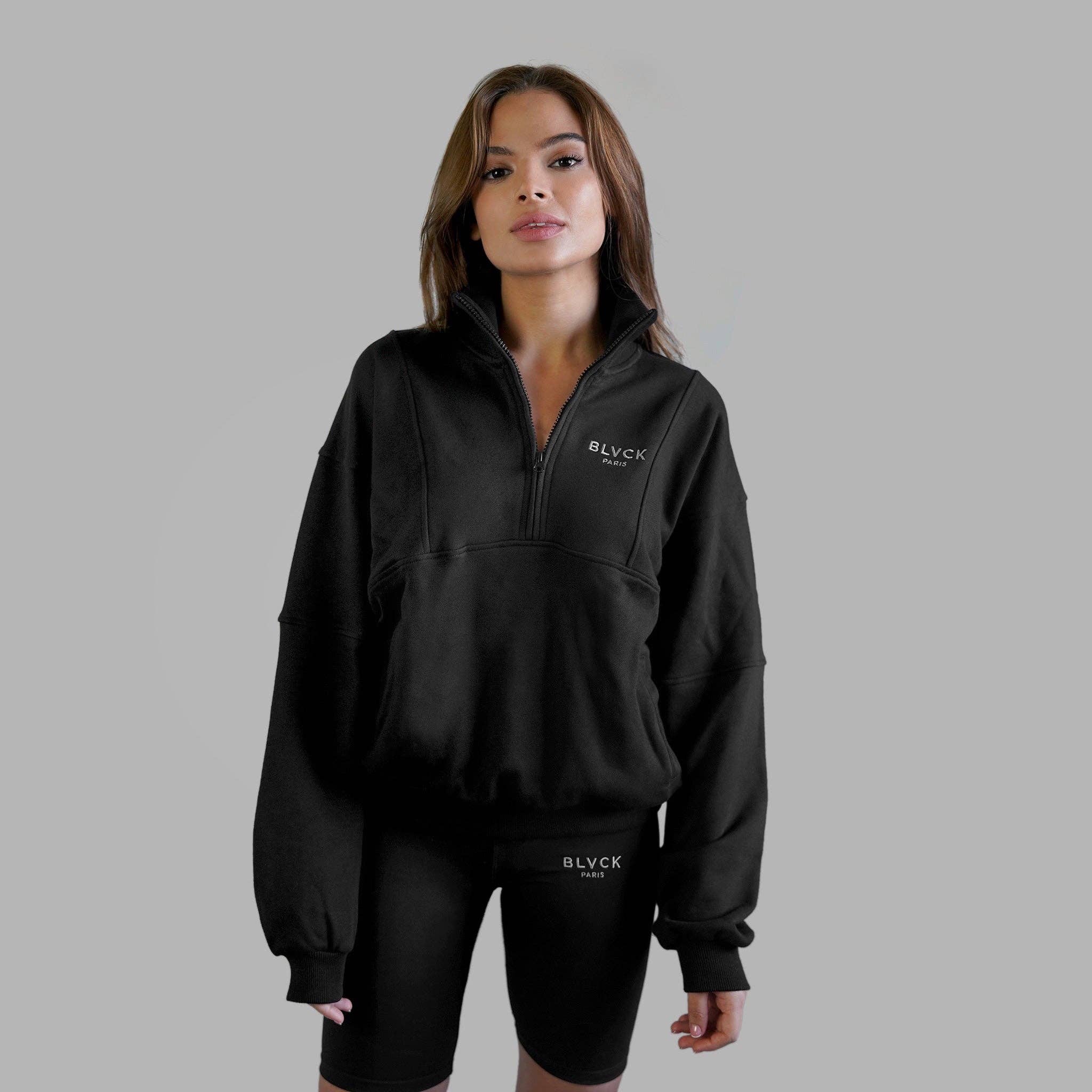 Blvck Halber Reißverschluss-Pullover