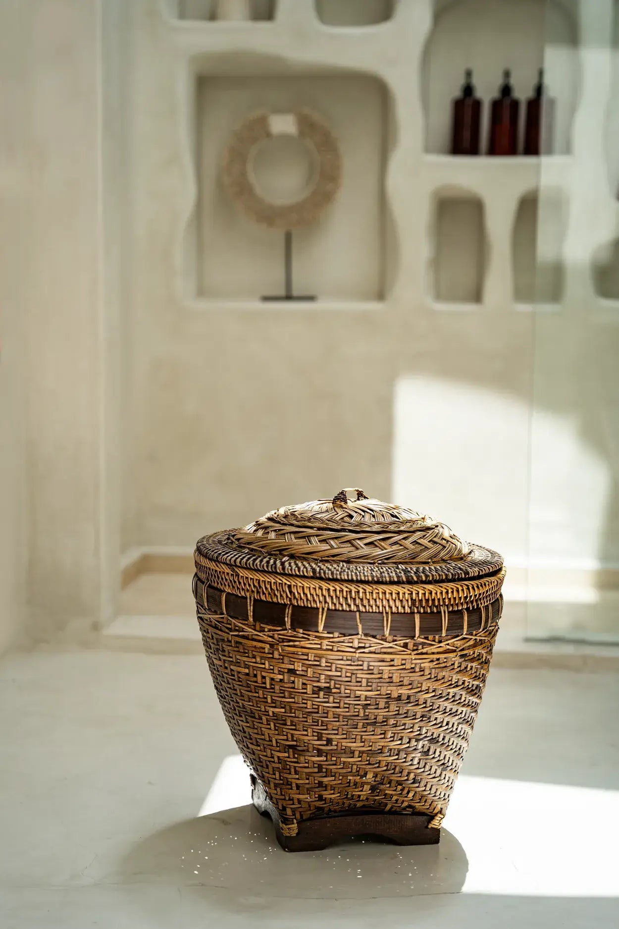 Le panier de rangement colonial – Marron naturel – Taille L
