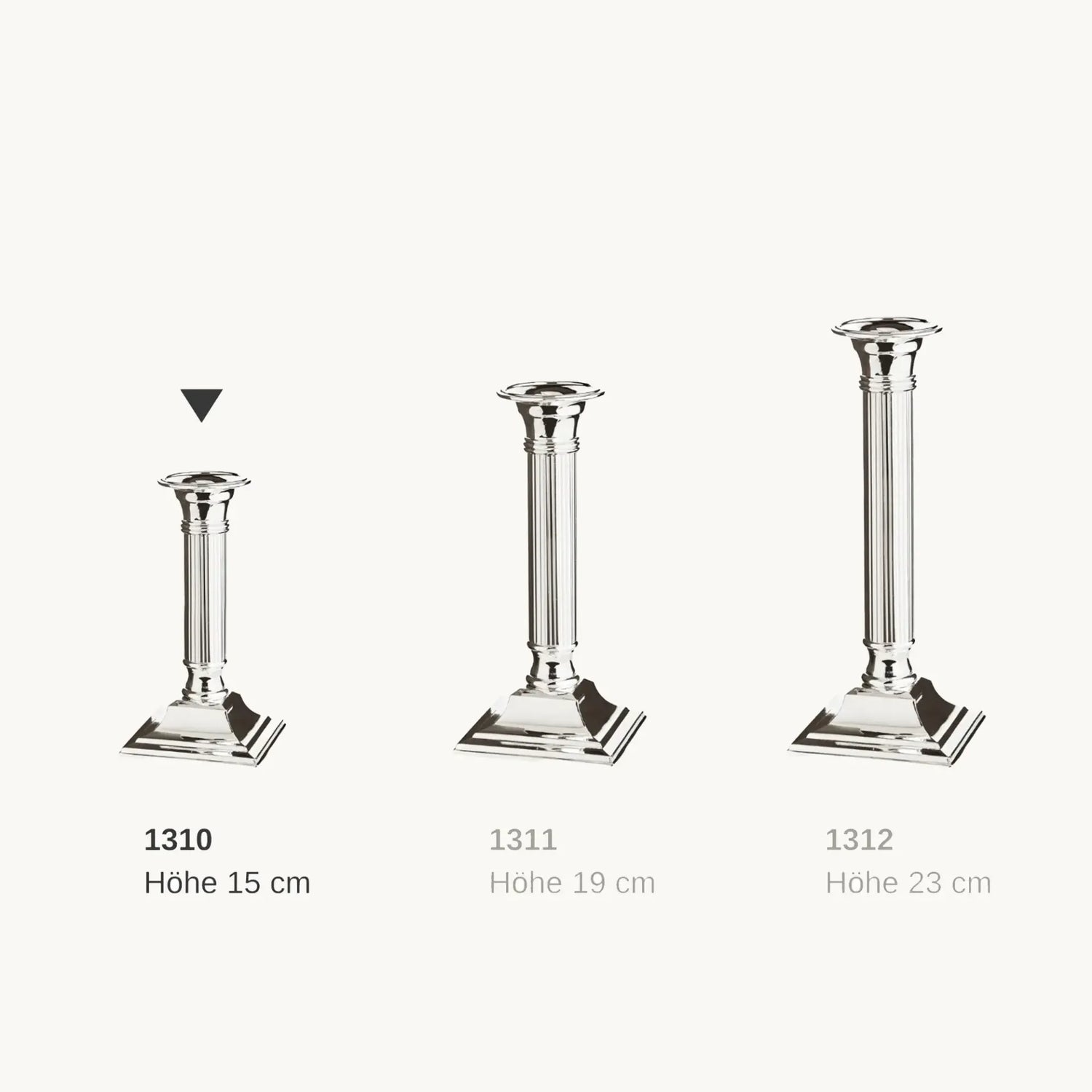 Lincoln Ljusstake – Silverfinish (flera höjder)