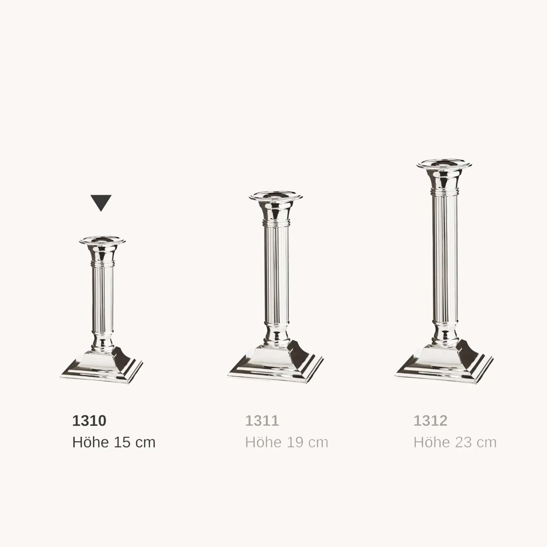 Lincoln Ljusstake – Silverfinish (flera höjder)