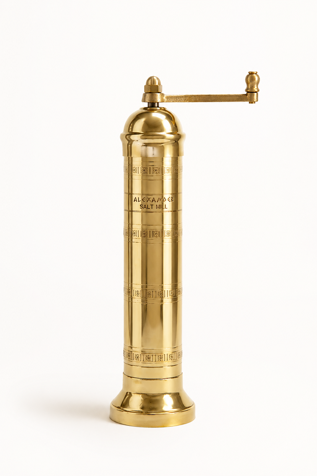 9” Salzmühle aus Messing – Handgefertigte Originalmühle aus Griechenland