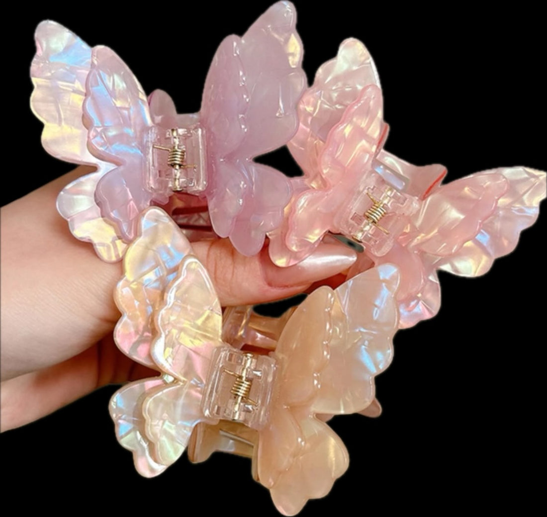 Fjäril | Skimrande Hårklämma