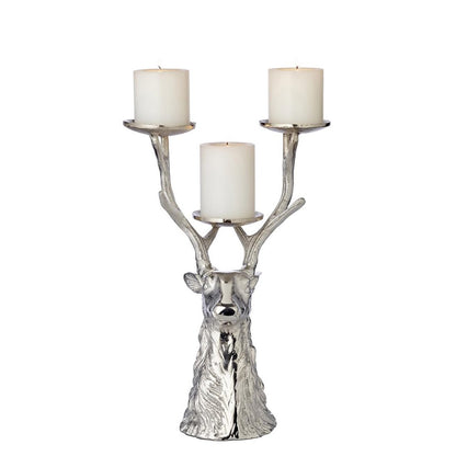 EDZARD | Ljusstake ”Deer” (H 32 cm, för 3 blockljus)