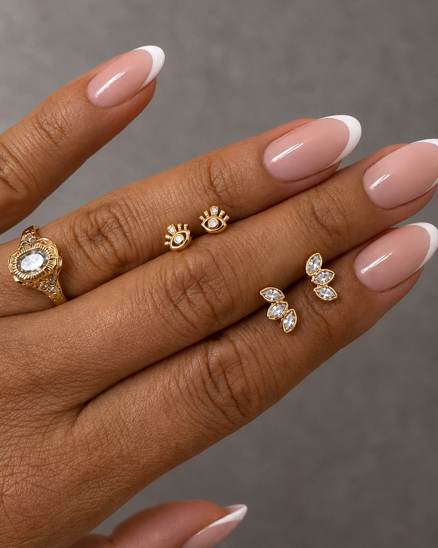 Hepa Petite Studs – Gold Plated