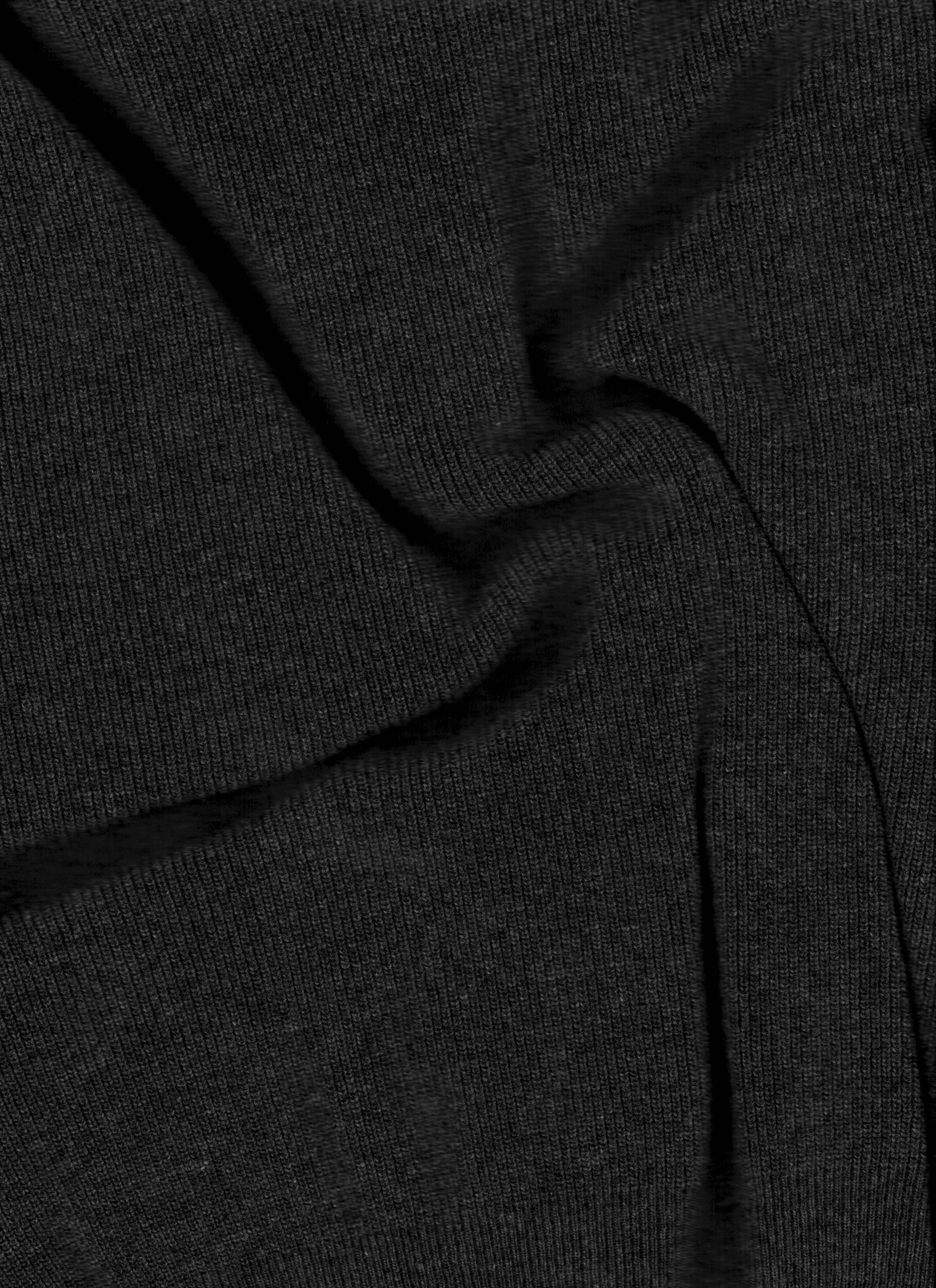 Lange Raglan Rippstrick-Kashmirjacke