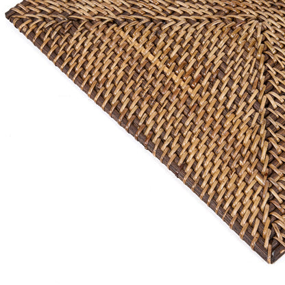 Set de table rectangulaire en rotin 40x30 cm | Marron naturel