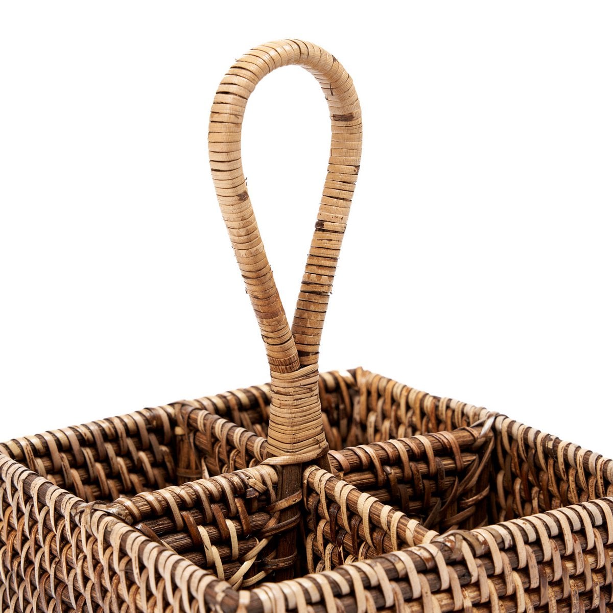 Le Range-couverts en rotin N°4 - Marron naturel