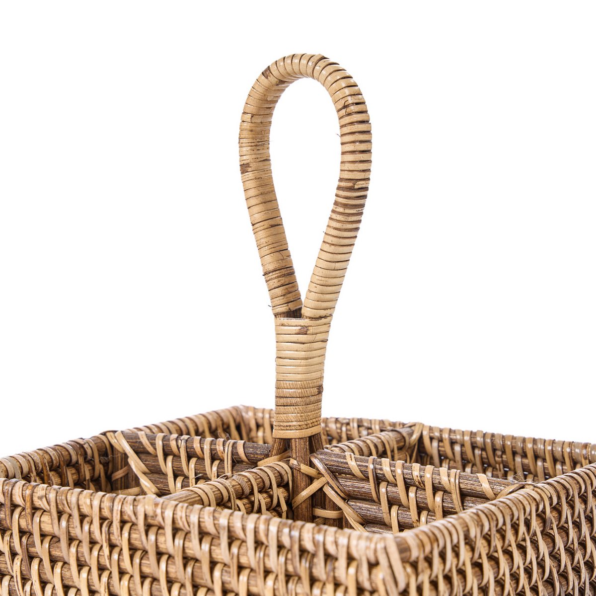Le Range-couverts en rotin N°4 - Marron naturel