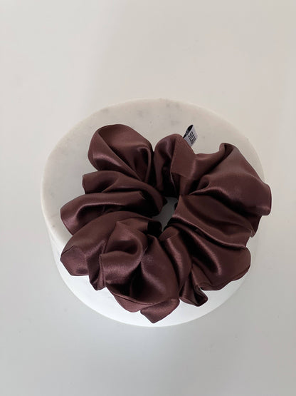 Brown Pure Silke Scrunchie