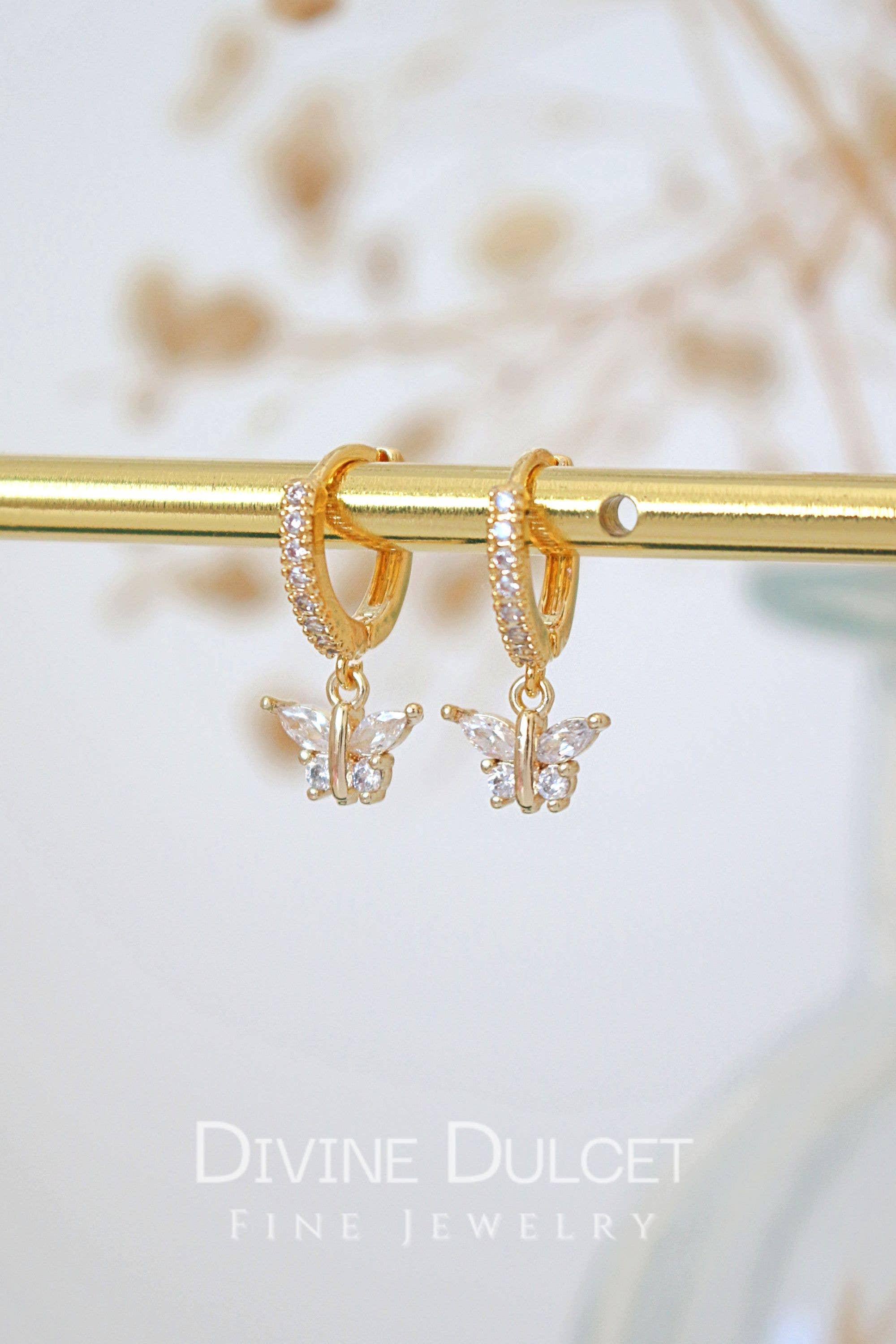 Mini Schmetterling | Creolen 24k