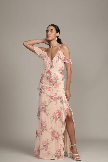 Lace &amp; Beads Leighton Floral Maxi Dress