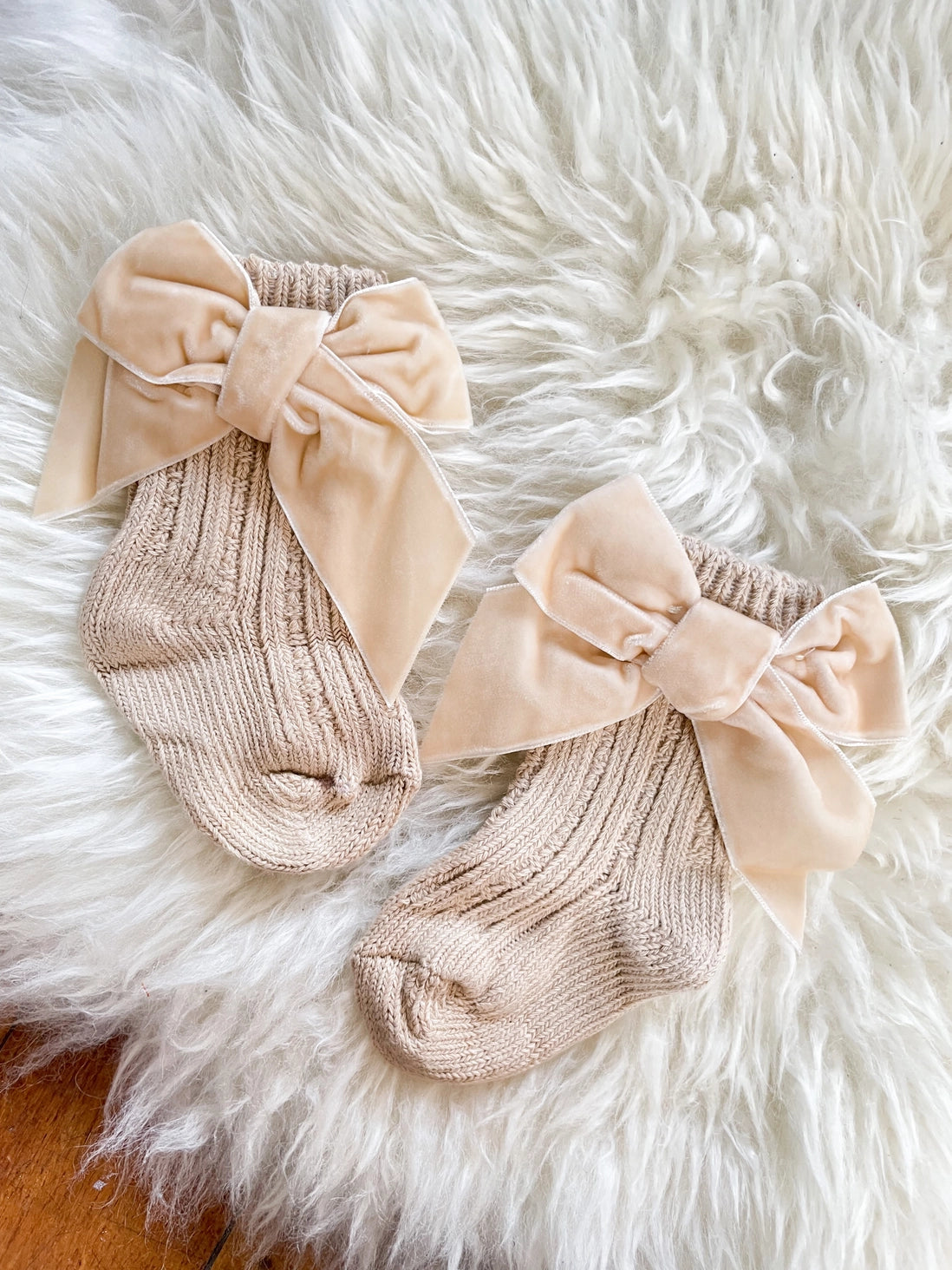 Socks with Velvet Bows, La Olivia Kids 