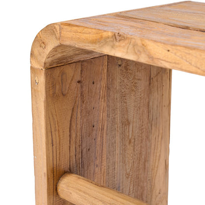 Arc Sidobord i Återvunnen Teak – Handgjort Natur | Bazar Bizar