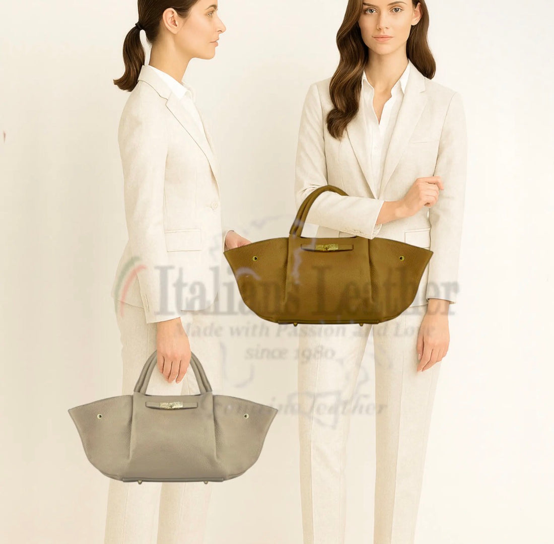 Iklina Leather Handbag – Made in Italy
