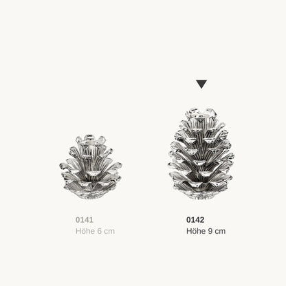 Ljusstake “Pinecone” – 9 cm / 6 cm (silverfinish) – EDZARD