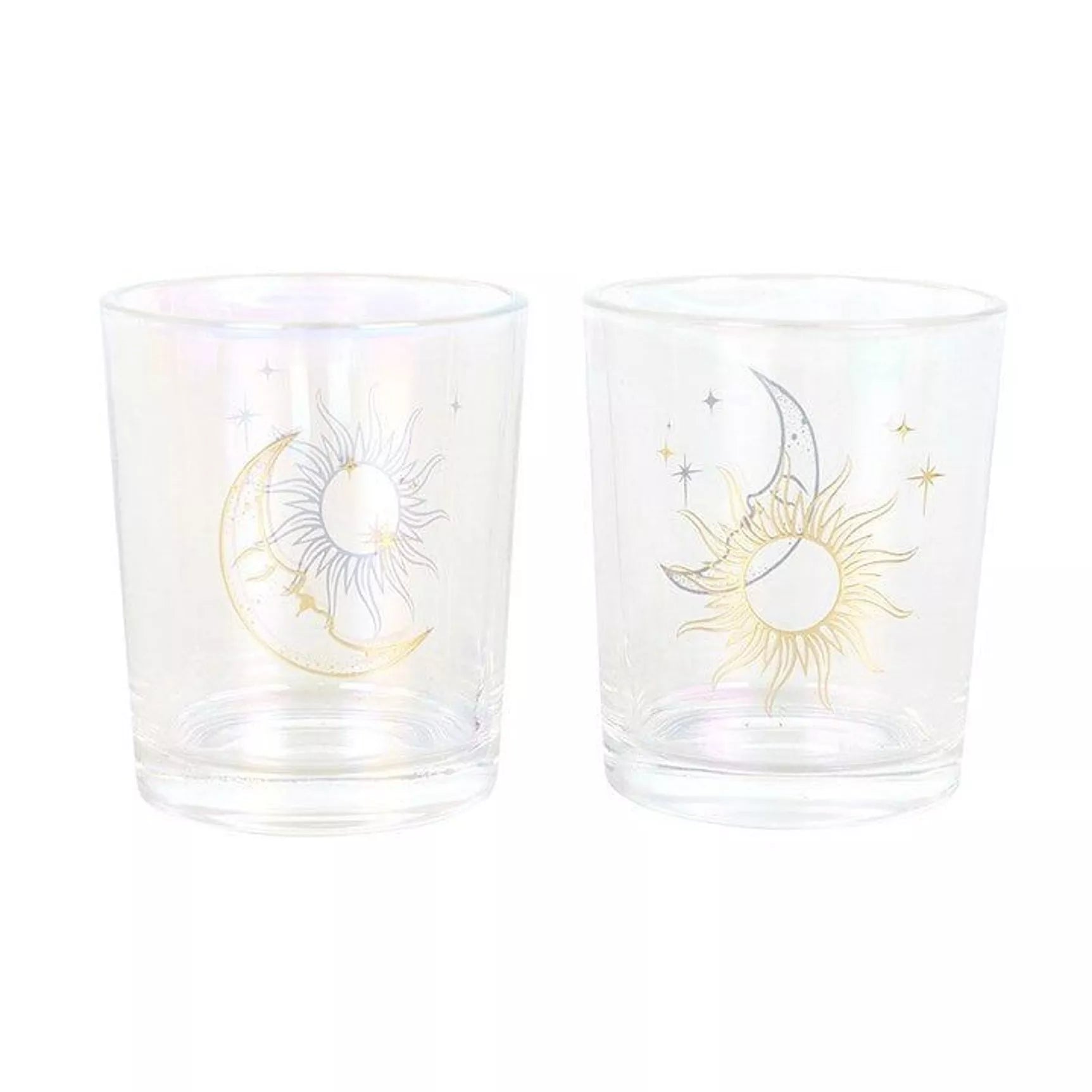 Iridescent Sun &amp; Moon – Set med 2 Magiska Ljuslyktor