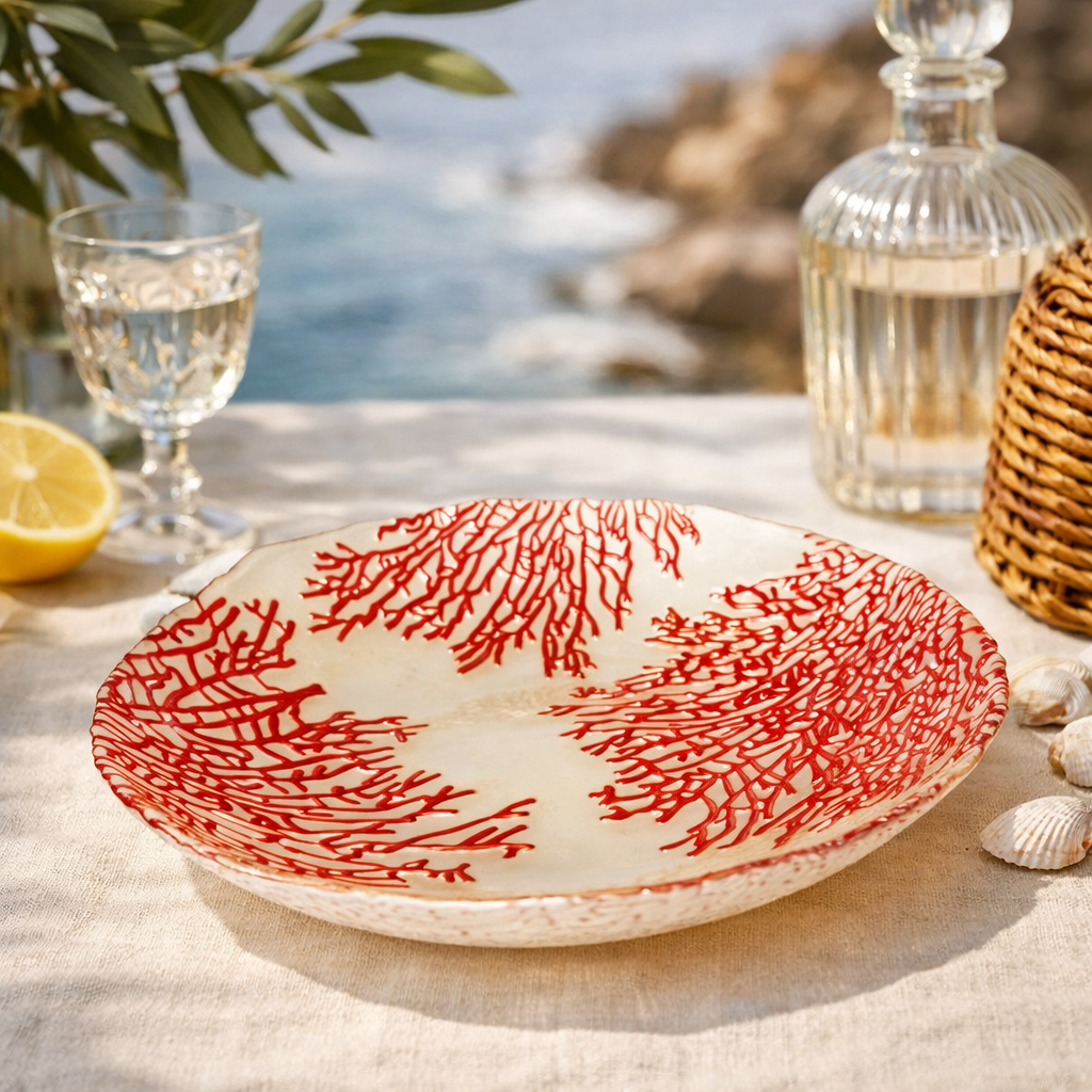Coral Serving Dish – Mediterranean Tableware