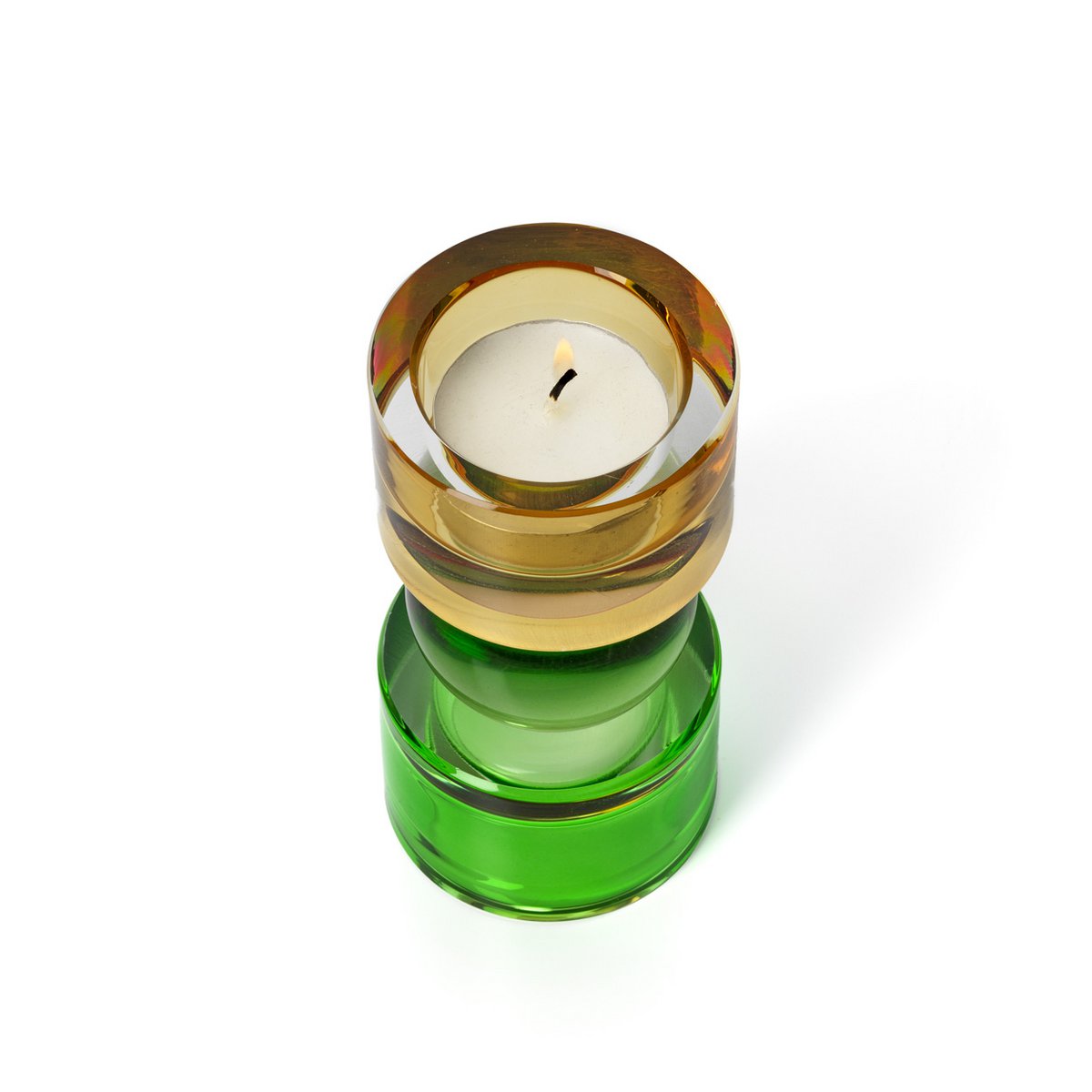 Solar Jewel Ljusstake i Glas – Low | Bazar Bizar