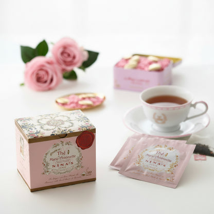 Svart te med ros &amp; äpple – Marie Antoinette, 10 tepåsar (20 g) | Nina’s Paris