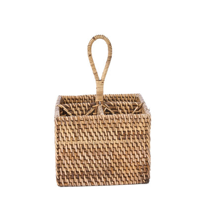 Le Range-couverts en rotin N°4 - Marron naturel