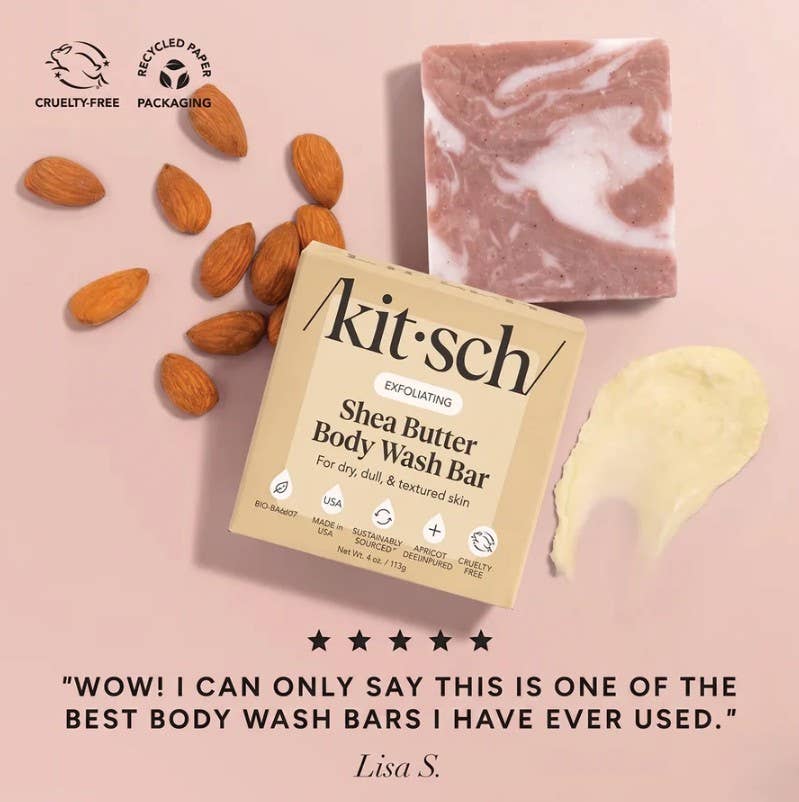Kitsch Shea Butter Exfoliating Body Wash Bar