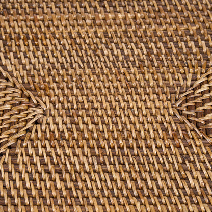 Set de table rectangulaire en rotin 40x30 cm | Marron naturel