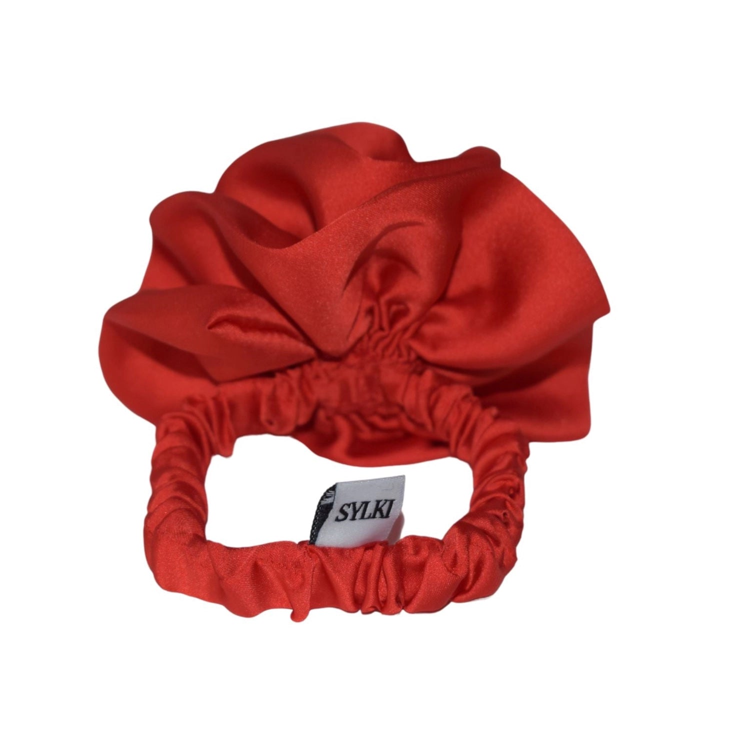 Red Flower Scrunchie, SYLKI LONDON