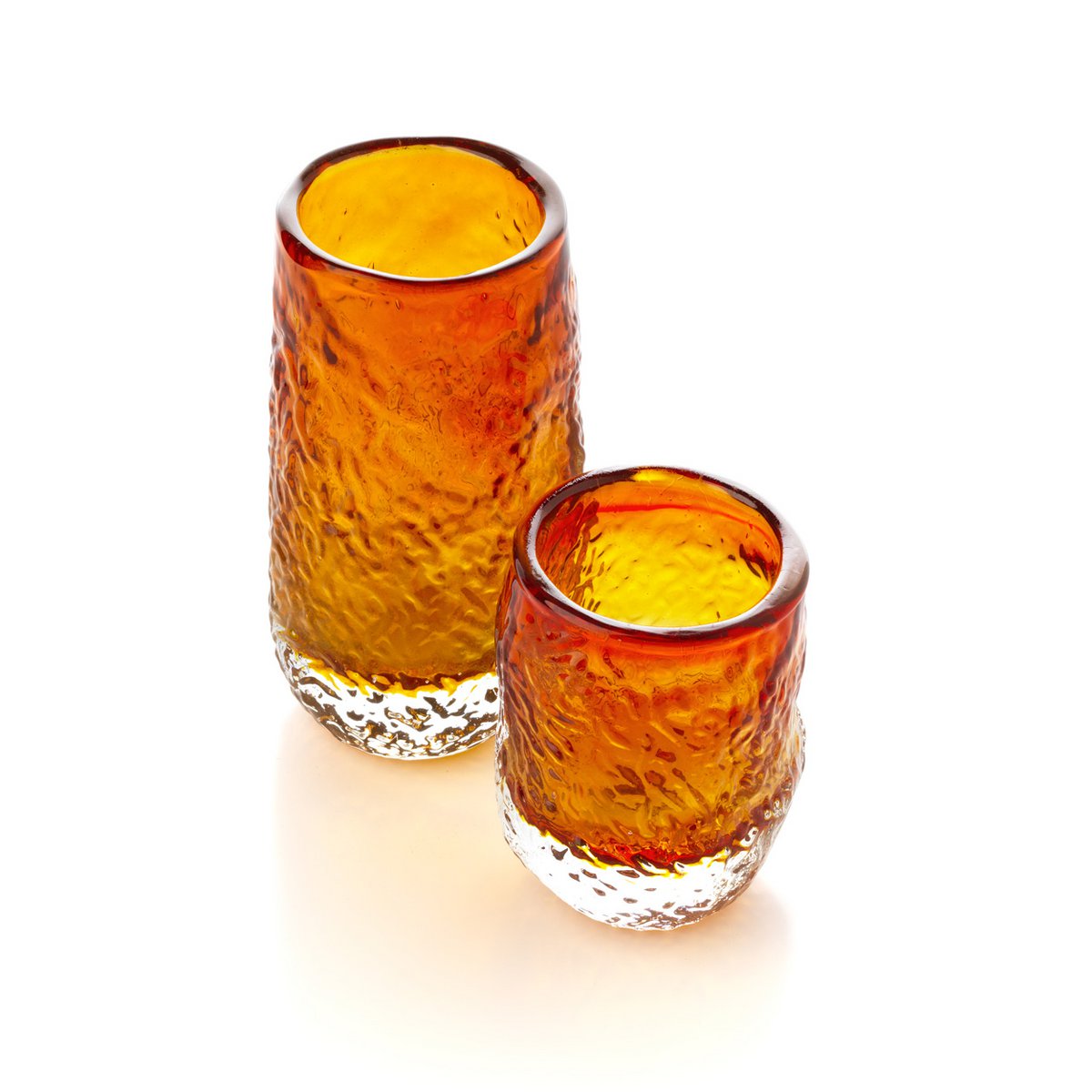 Marbella Glow Tumbler Amber – Munblåst glas | Bazar Bizar