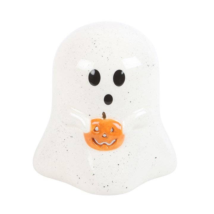 Spökformad värmeljushållare med pumpa – Halloween
