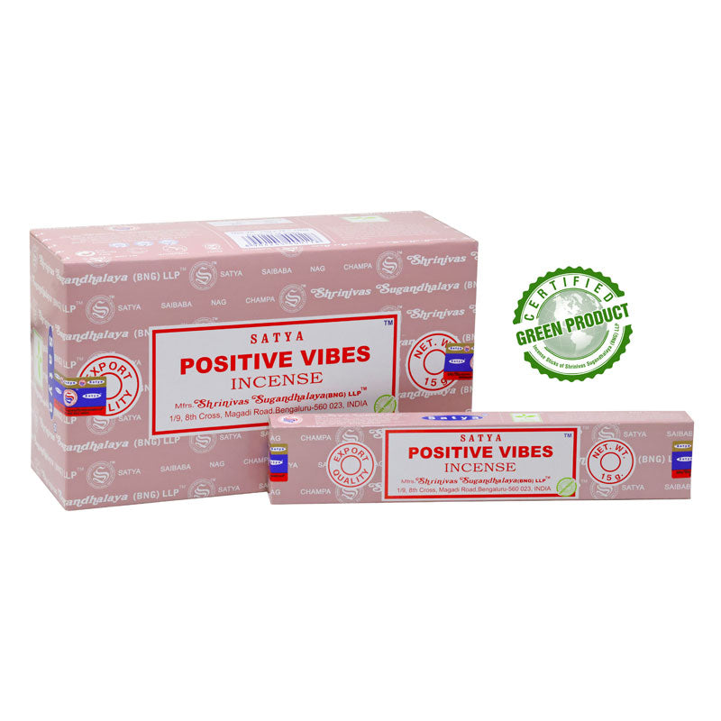 Satya Positive Vibes Räucherstäbchen – Für positive Energie und Harmonie