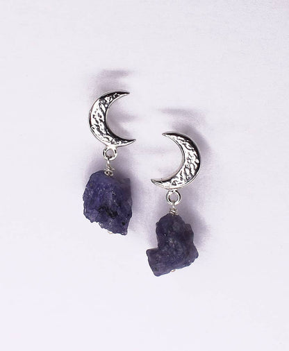 Naissance Moon &amp; Tanzanite Earrings