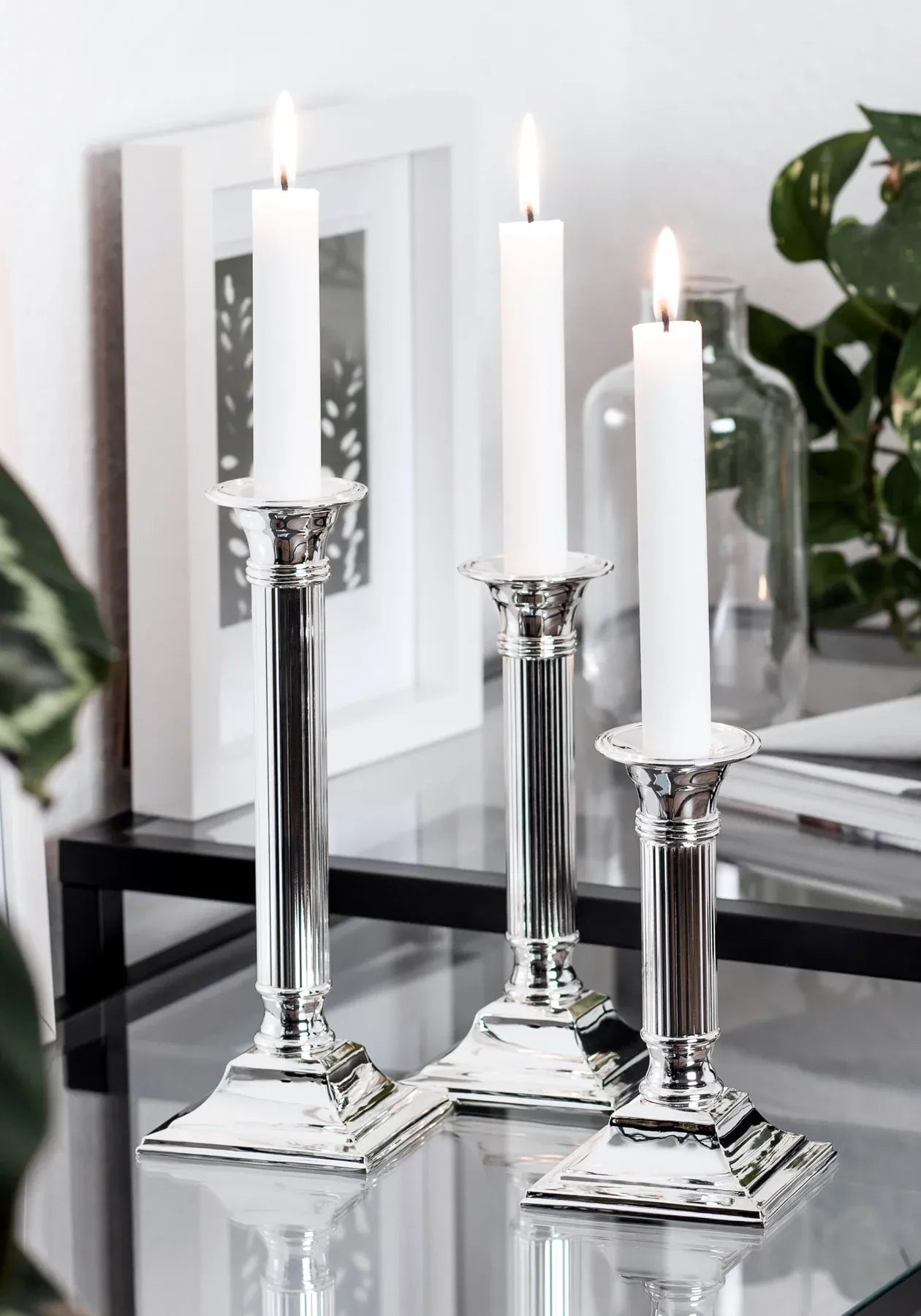 Lincoln Kerzenständer – Silberfarben (mehrere Höhen)