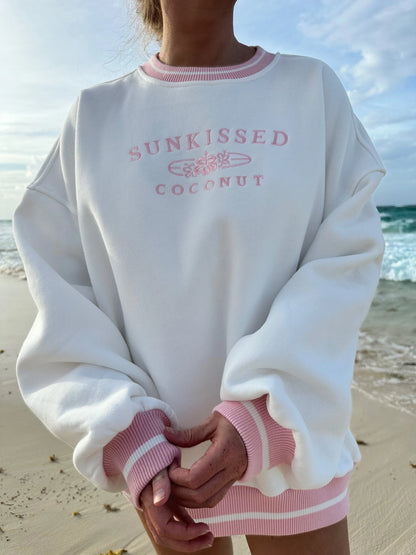 Vintage Crew Sweatshirt Off-white, Sunkissed Coconut