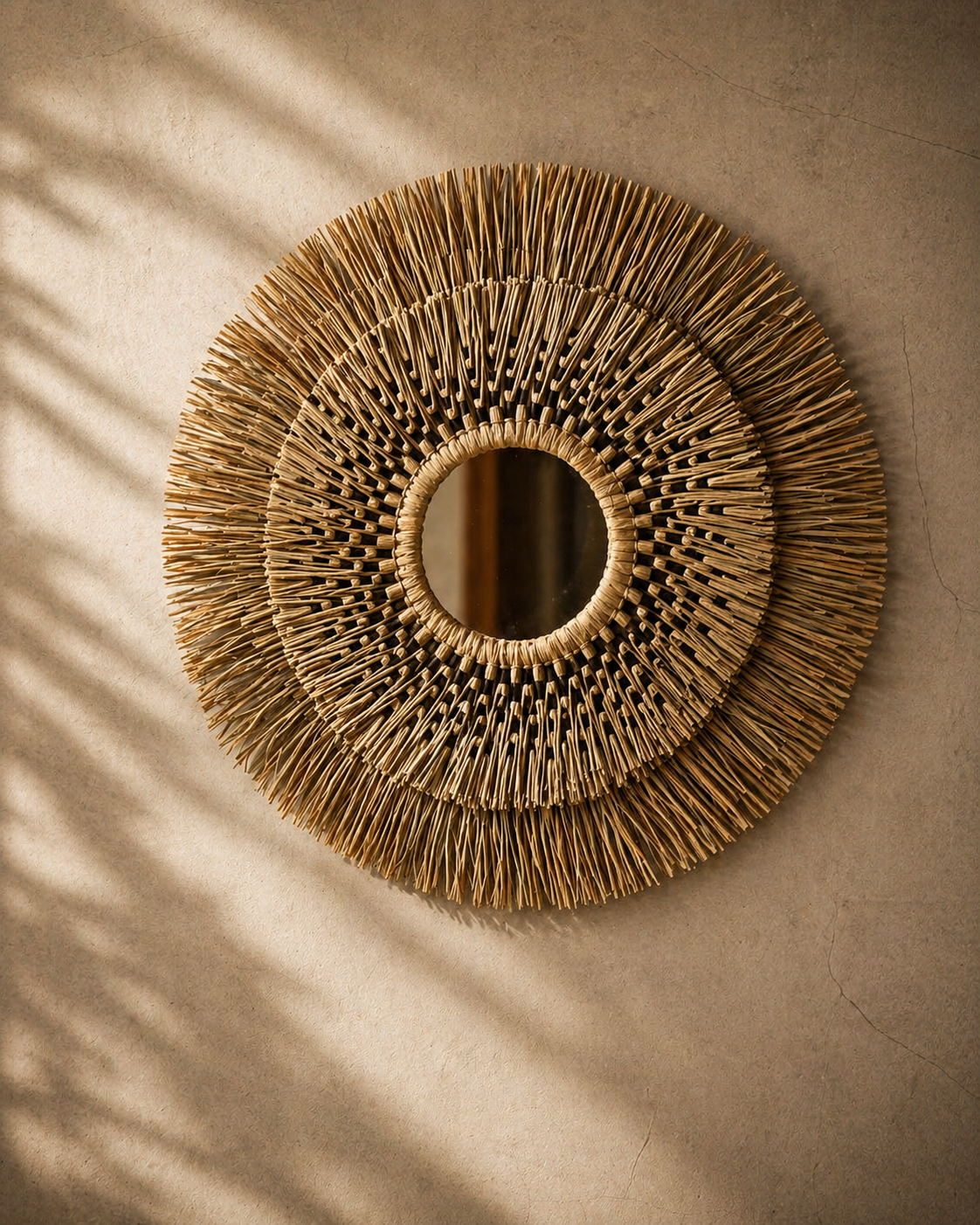 The Havana Mirror - Natural Black - ⌀ 70 cm| Bazar Bizar Living