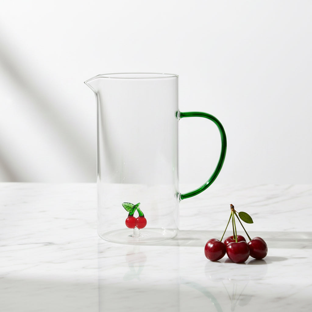 Kirschkanne mit grünem Griff 1,5L