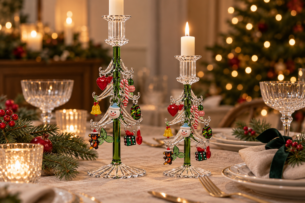 OPJET Paris Christmas Tree Candle Holder – Julgransljusstake i glas