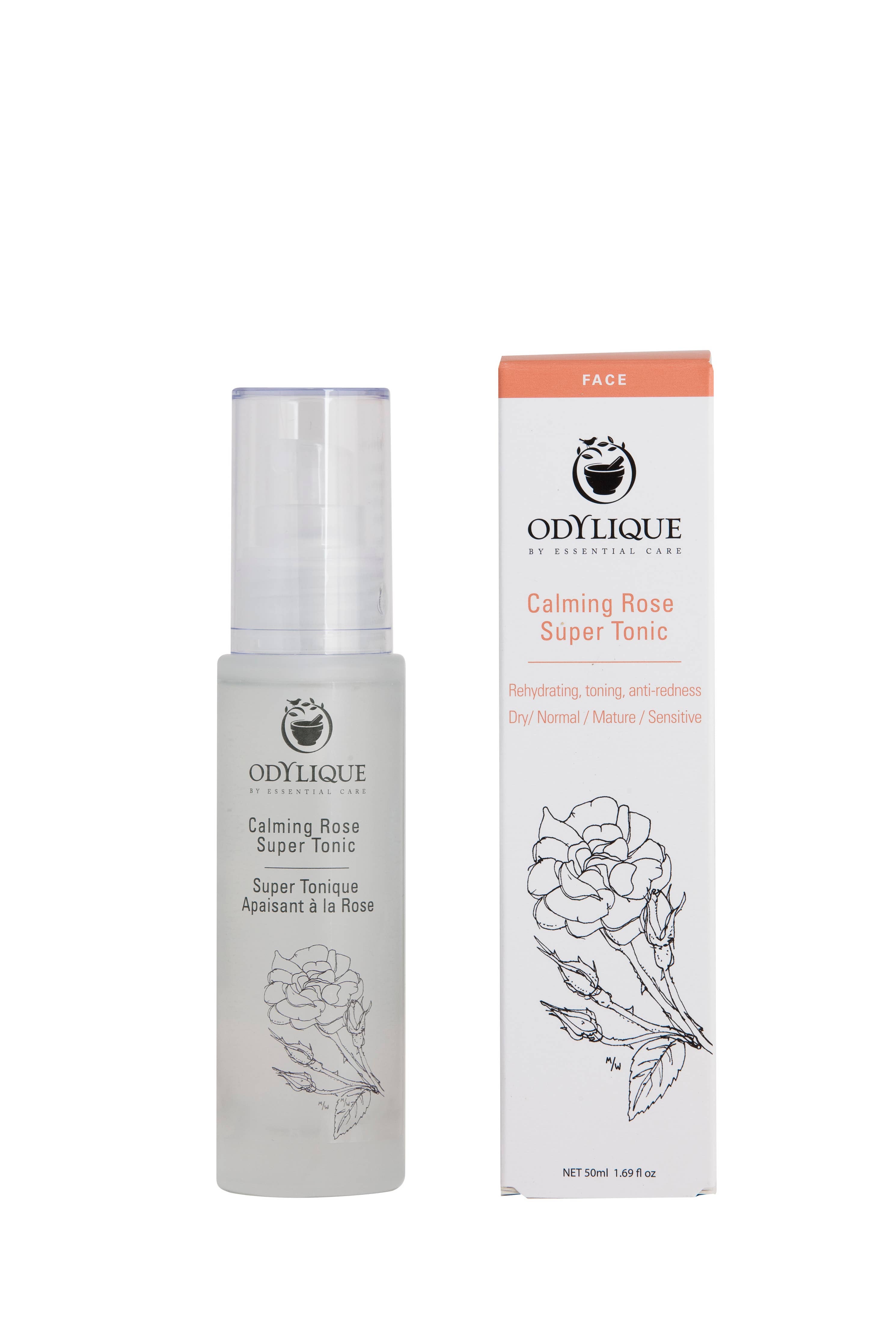Beruhigendes Rosen-Gesichtstonic 50ml – Beruhigendes Gesichtswasser für empfindliche Haut | Odylique