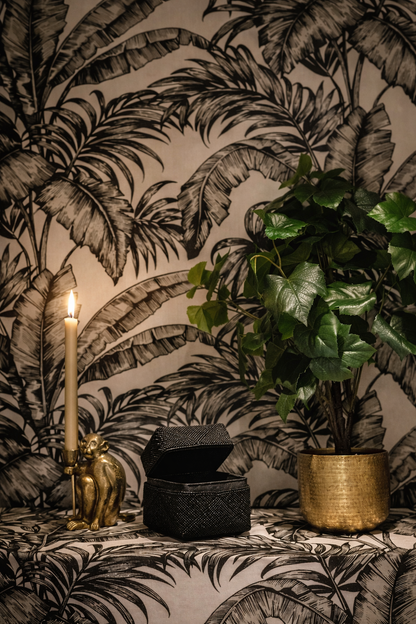 Pärlbox i bambu – Black (Large)