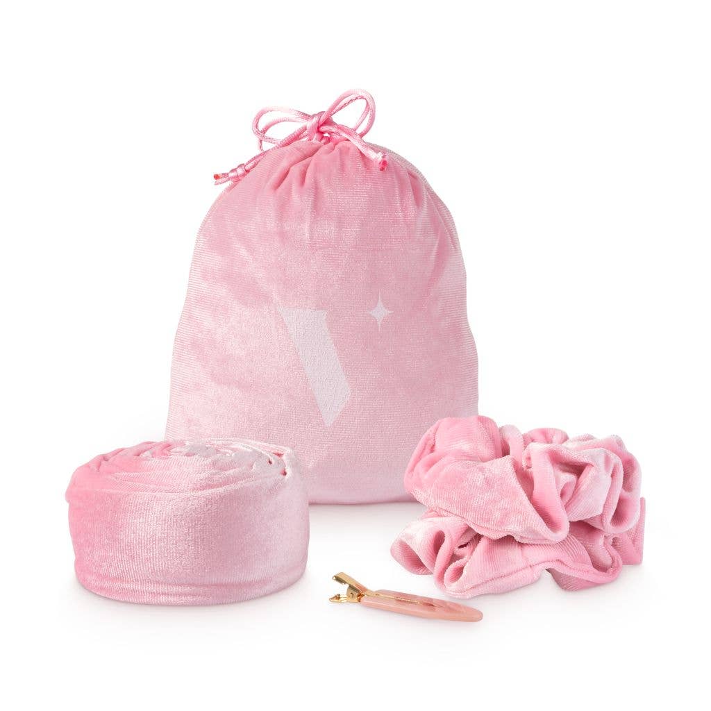 Heatless Curls | Sammetslockband med spänne & scrunchies