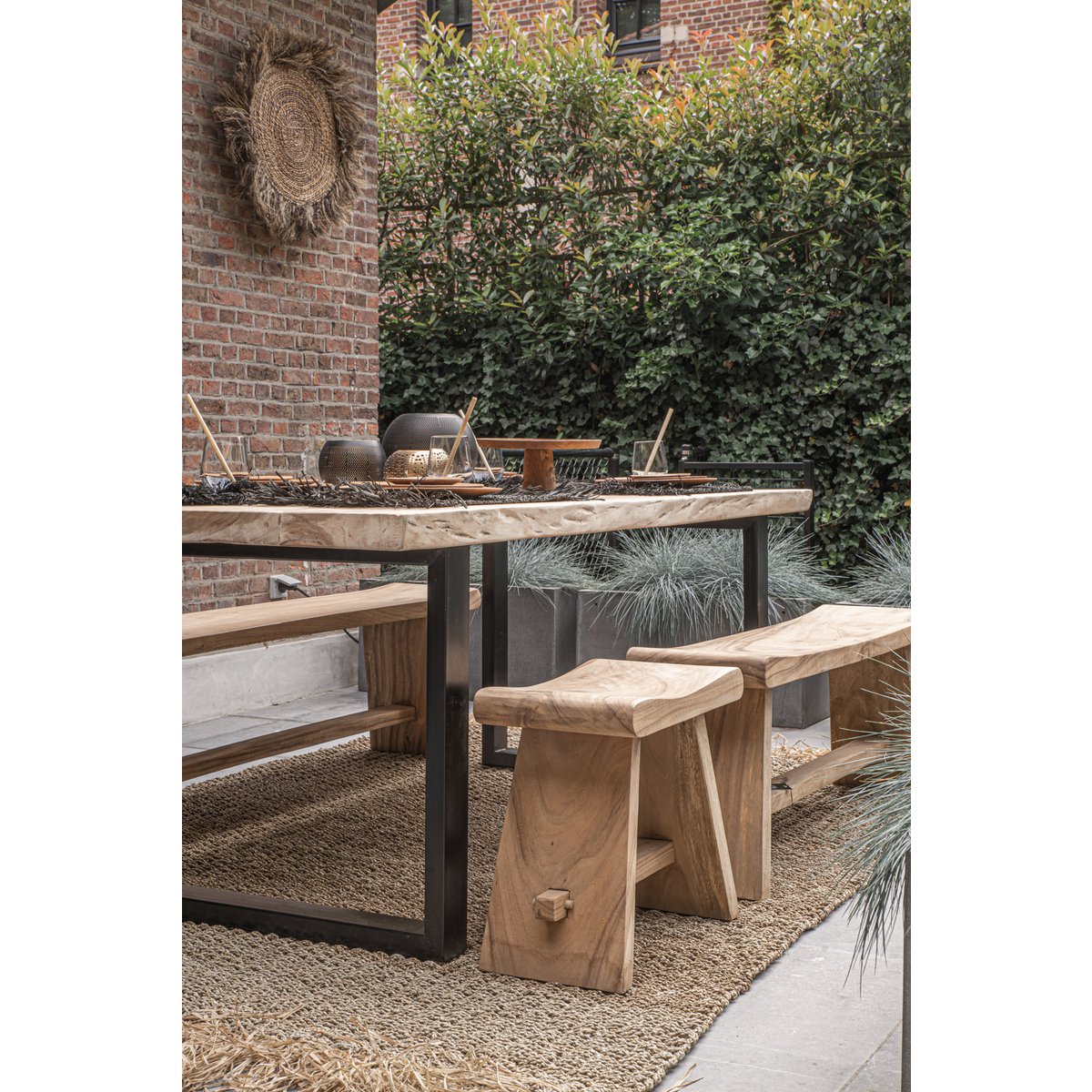 Teppich mit Fransen aus Naturmaterial – 180x240 cm