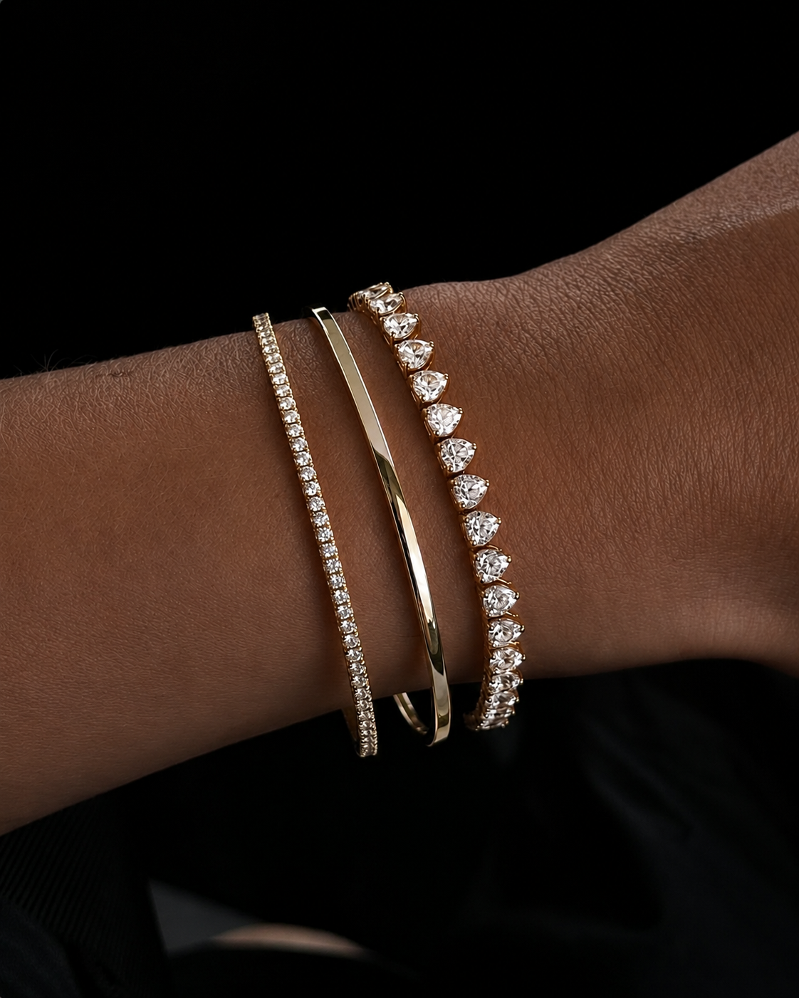 Lova Tennisarmband 4 mm - förgyllt