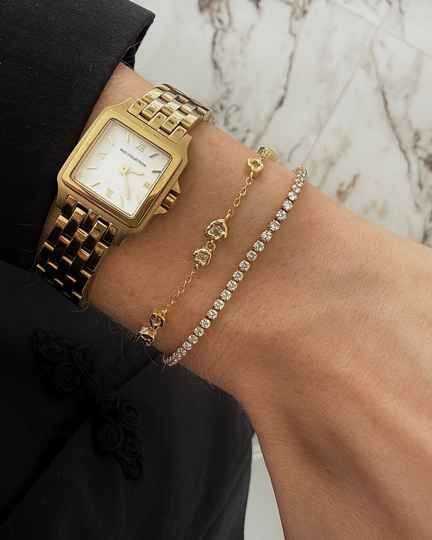 Oraya Tennis Bracelet – Gold Plated