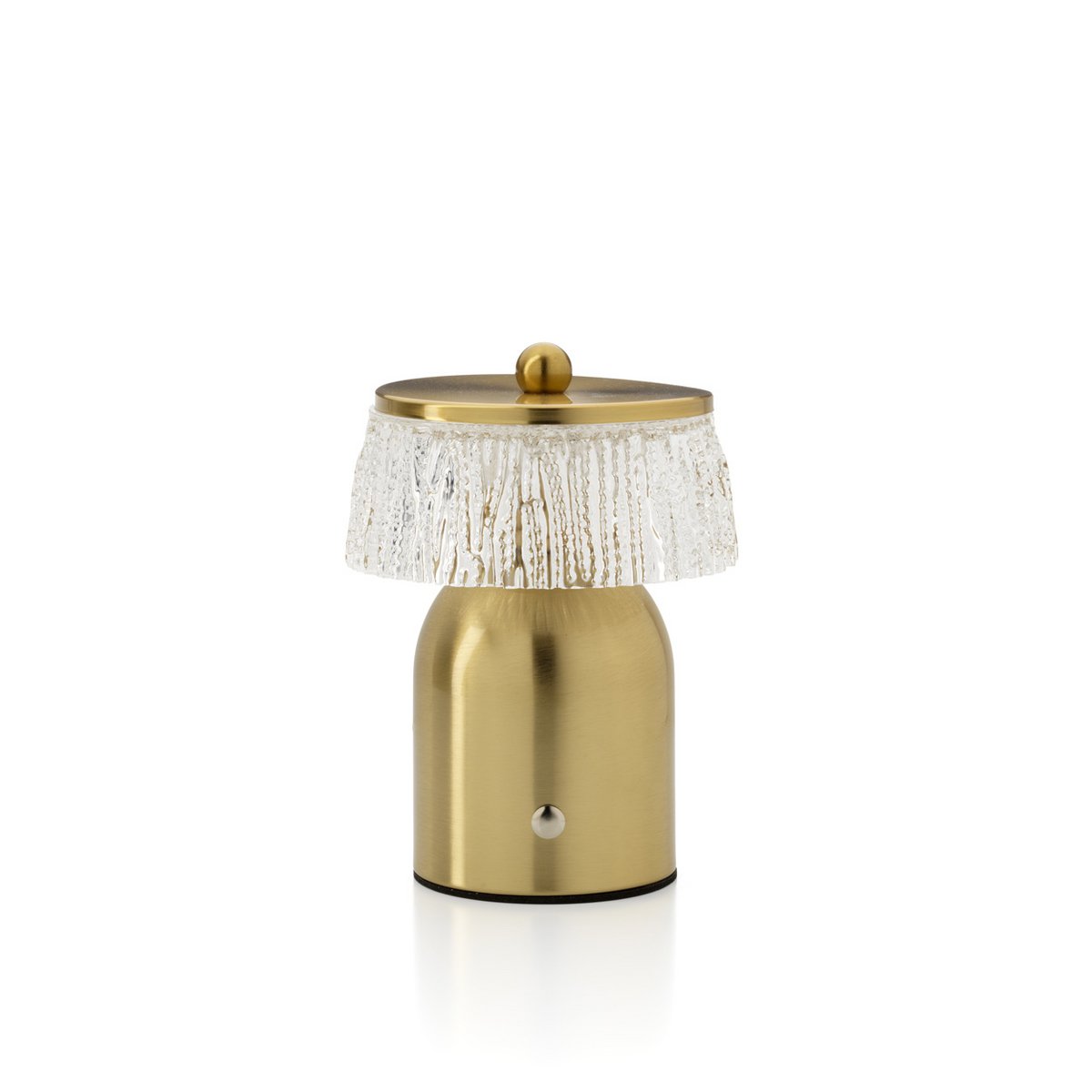 Disco Muffin – Tragbare LED-Tischleuchte in Messing-Optik