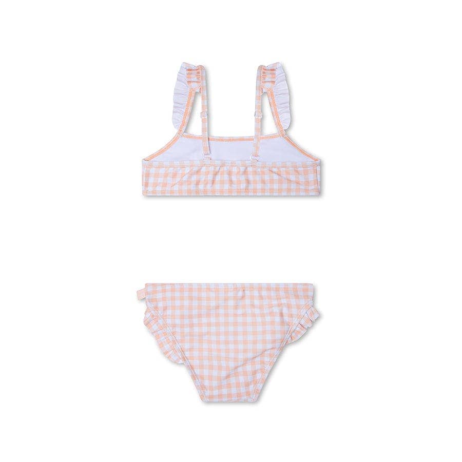 Checkered UV Bikini in Apricot/Orange, Swim Essentials