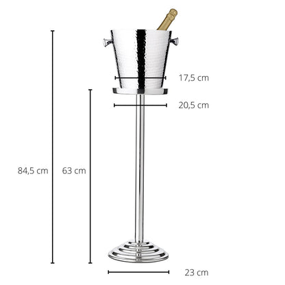 Valencia Champagnerkühler mit Ständer Silber 83 cm | EDZARD
