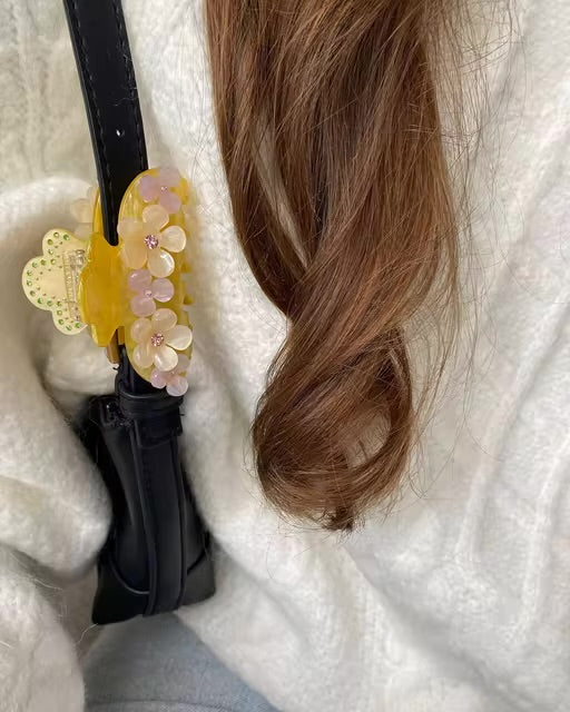 French Yellow Flower Hair Claw