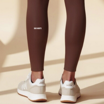 High-Waist Leggings – BAD HABITS® – Chocolate Brown